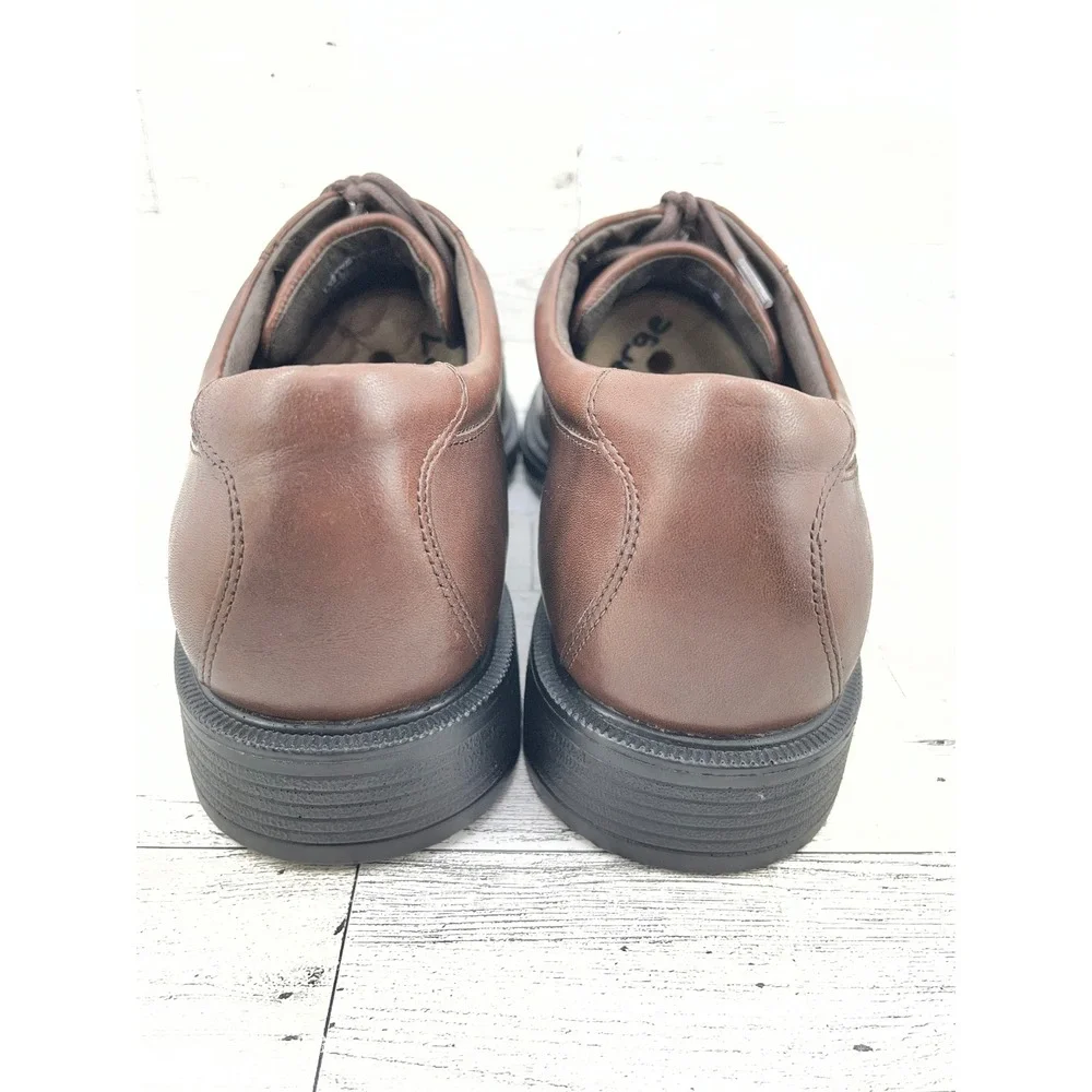 Rockport Essential Details Waterproof Brown Leather Plain Toe Oxfords Men Sz 12M